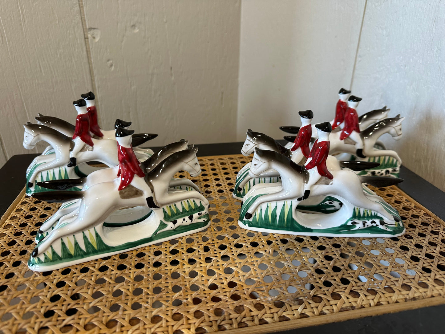 Set of 8 Fox Hunt Napkin Rings
