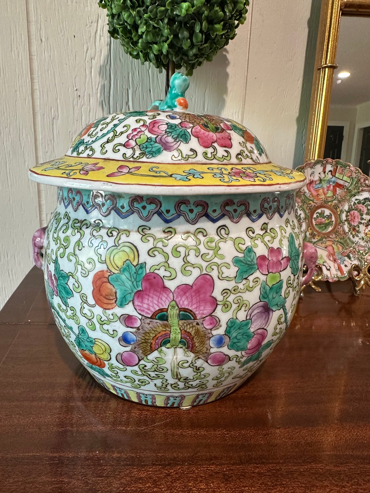 Butterfly Rice Jar