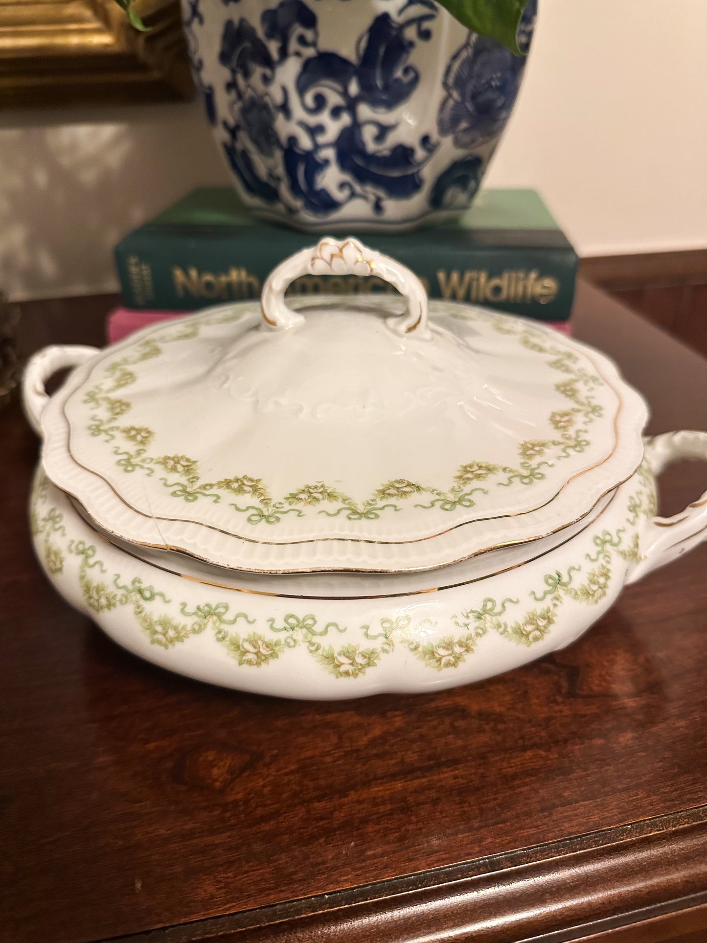 AP Austria Green Bow Tureen