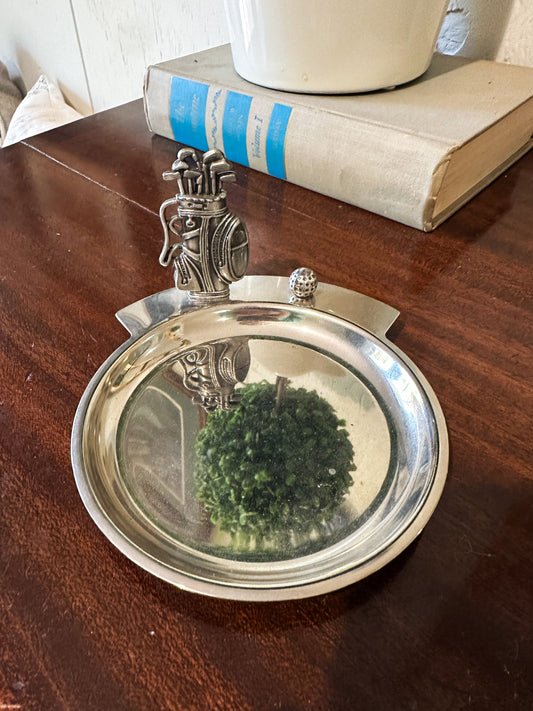 Silver Golf Change Dish