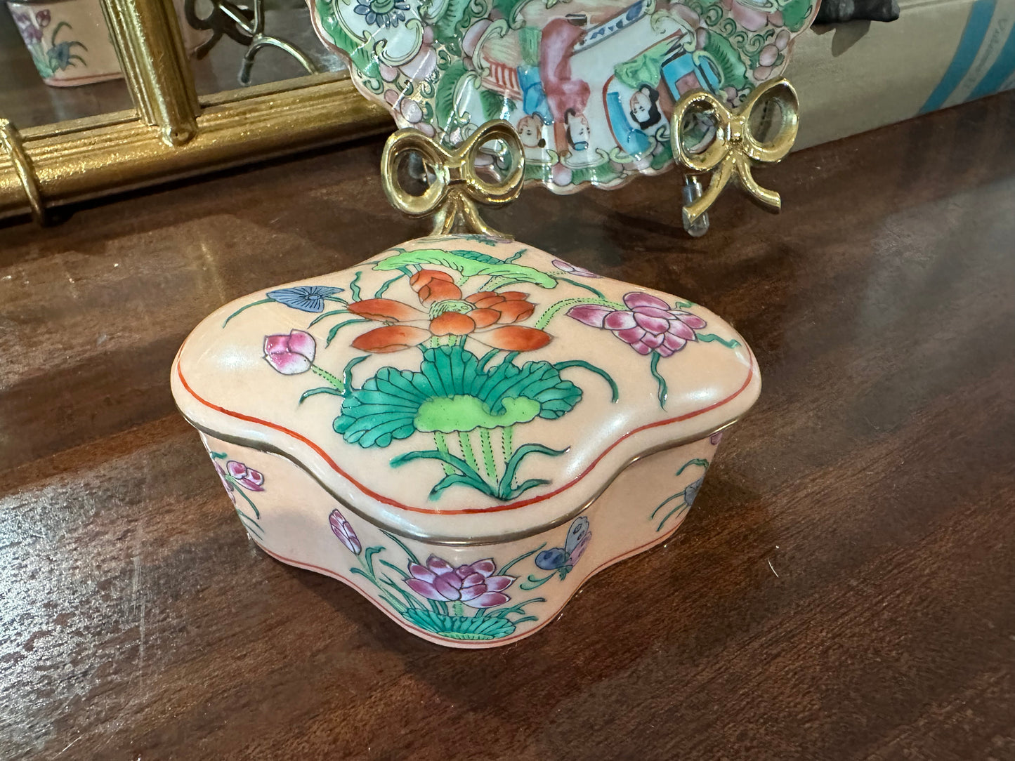 Peach-Colored Trinket Box