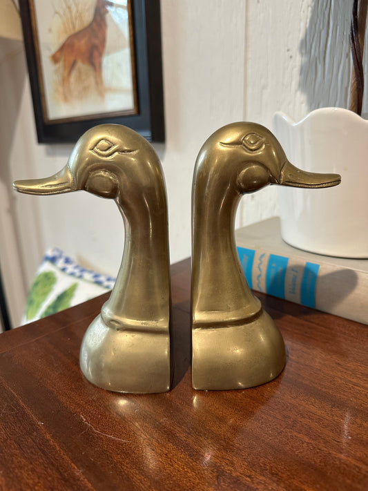 Brass Duck Bookends