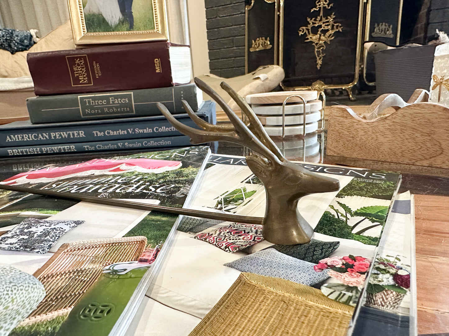 Brass Deer Candle Snuffer