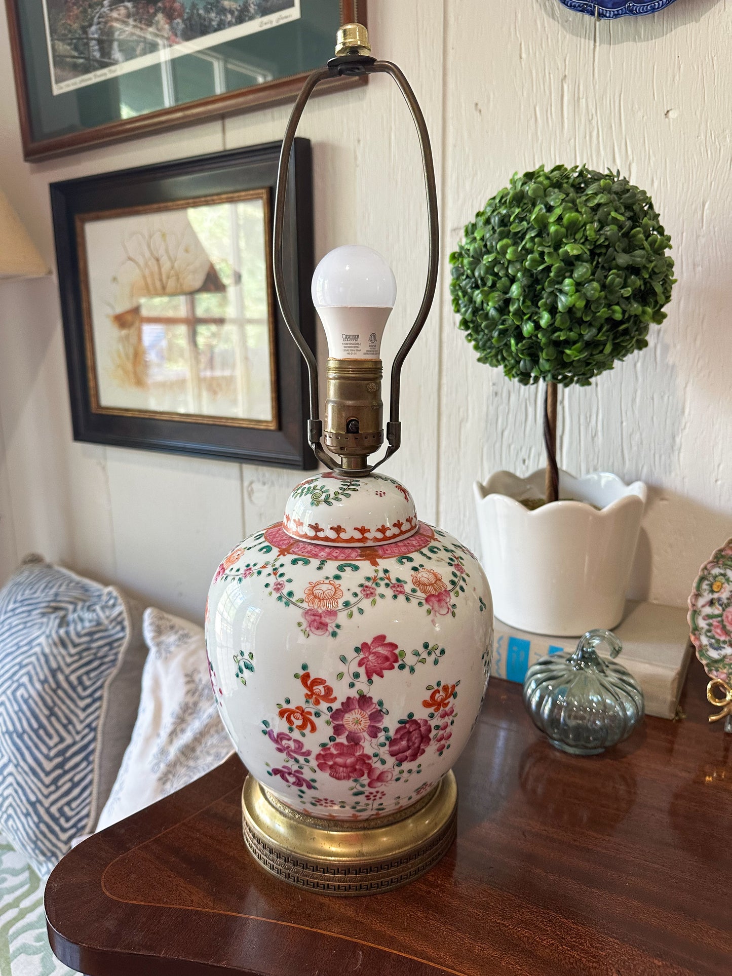 Floral Ginger Jar Lamp