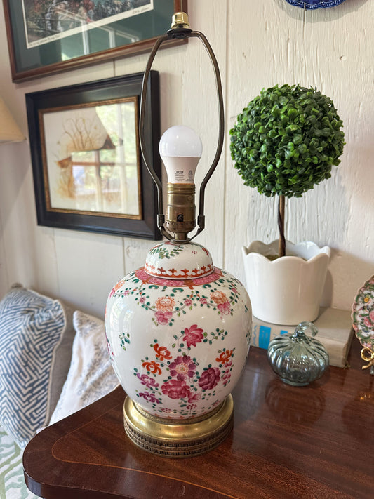 Floral Ginger Jar Lamp