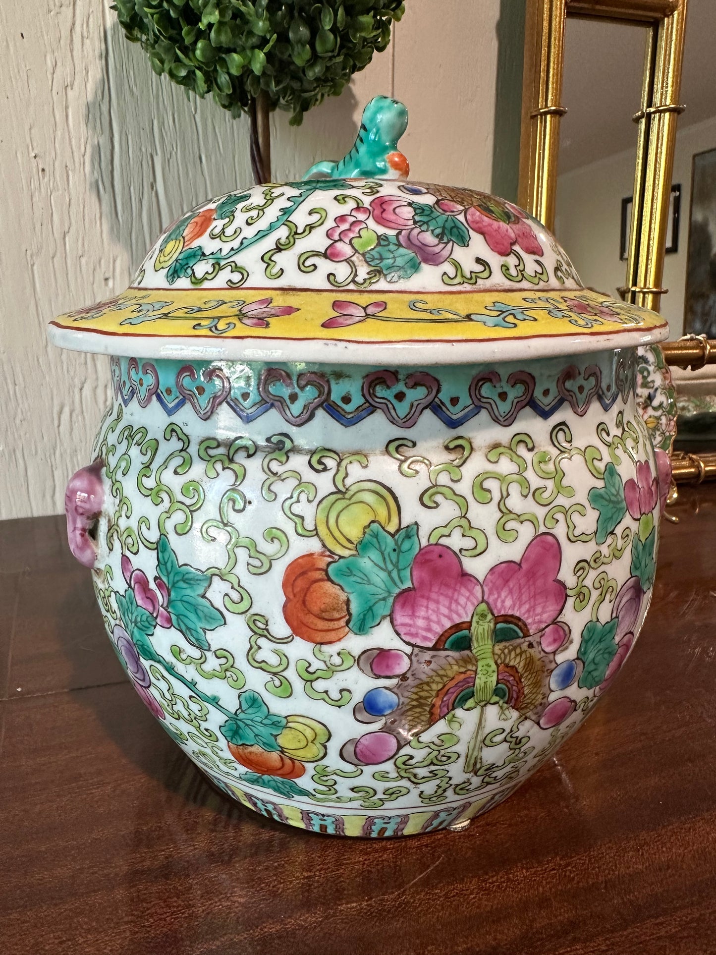 Butterfly Rice Jar