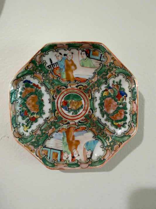 Rose Medallion Octagon Plates