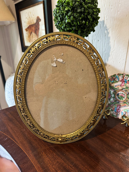 Gold Oval Picture Frame