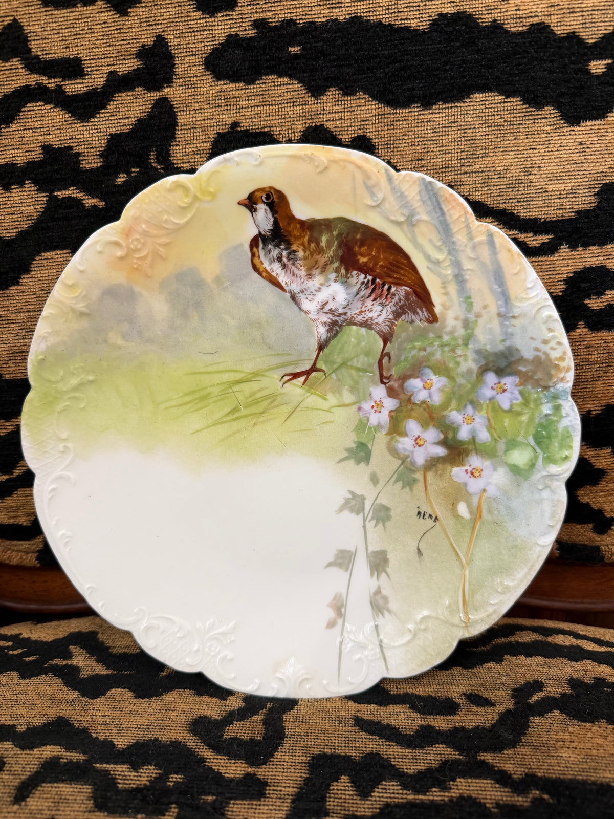 Limoges Quail Plate