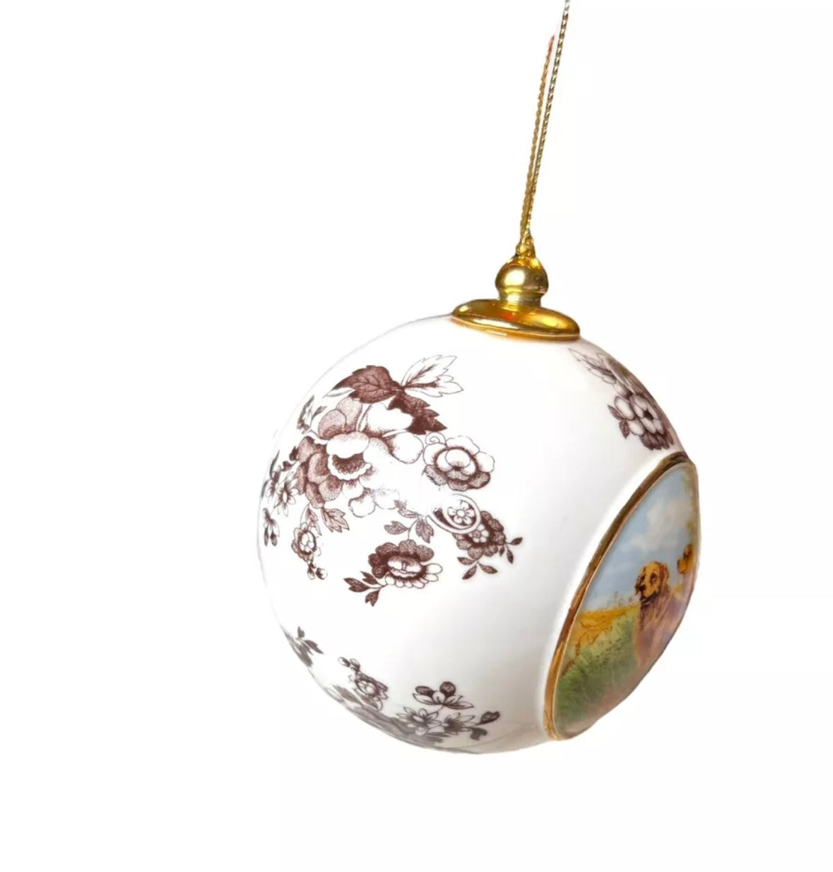 Spode Woodland Golden Retriever Ornament