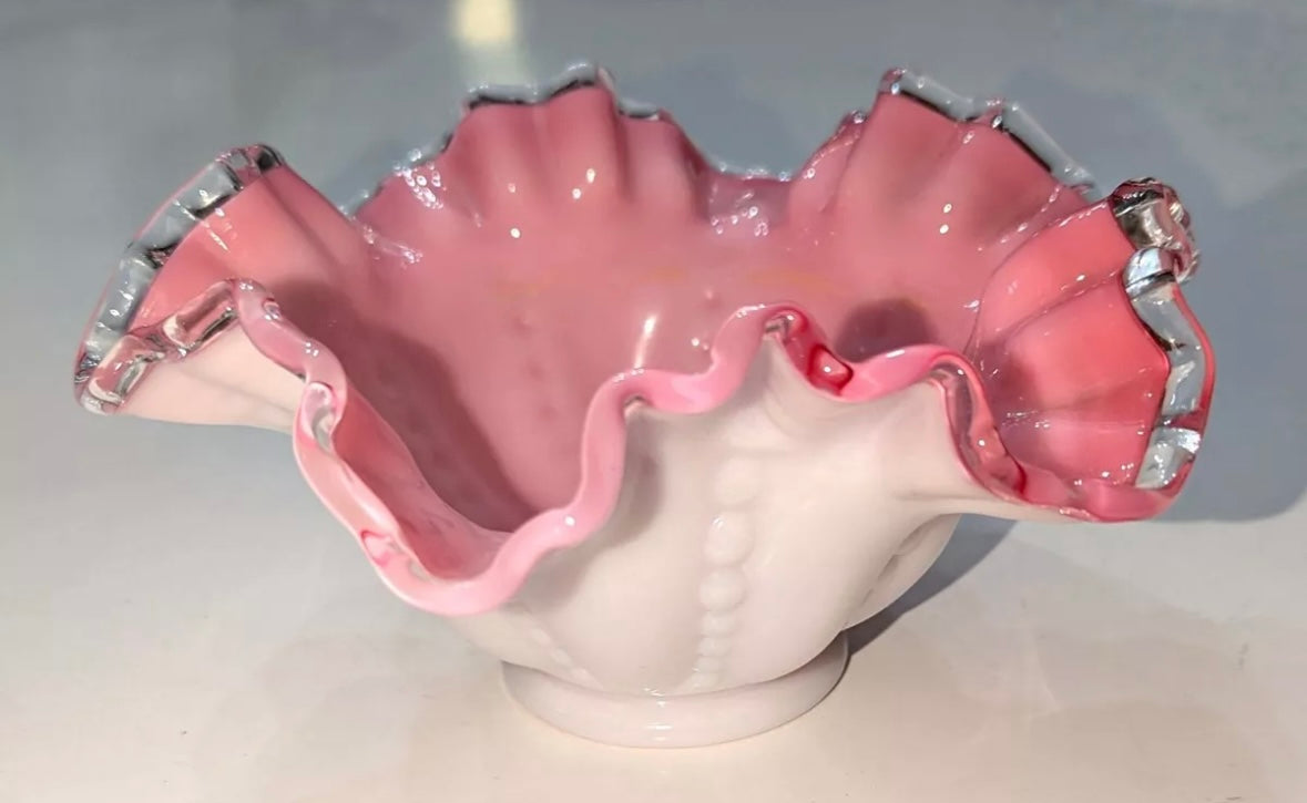 Pink Fenton Dish