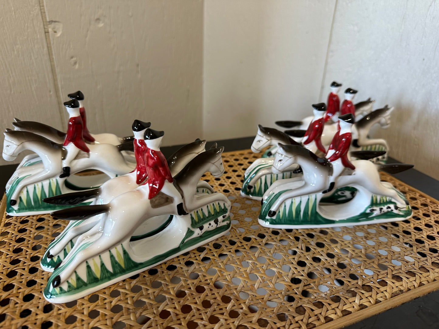 Set of 8 Fox Hunt Napkin Rings