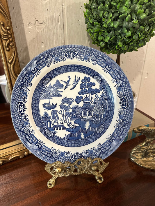 Single Blue Willow Dinner Plate