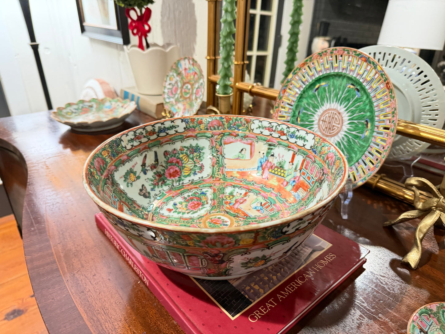 Rose Medallion Punch Bowl