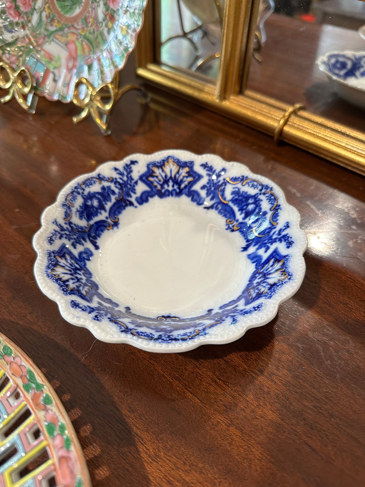 Flow Blue Trinket Bowl