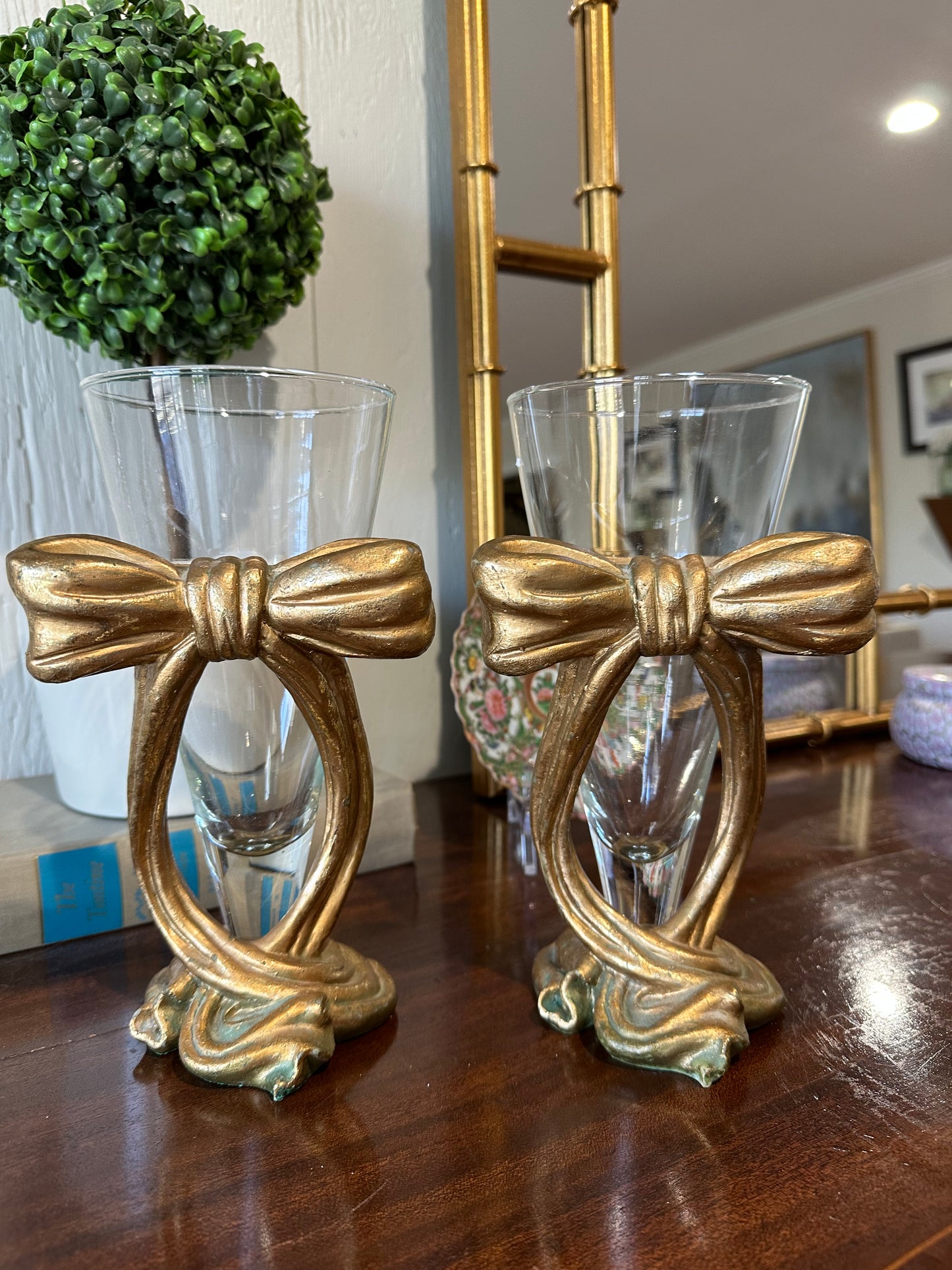 Gold Bow Vase