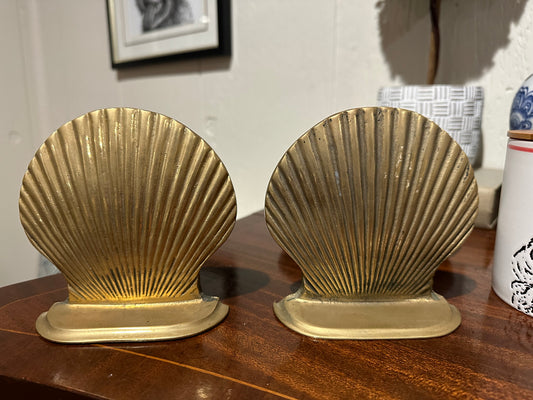 Brass Shell Bookends