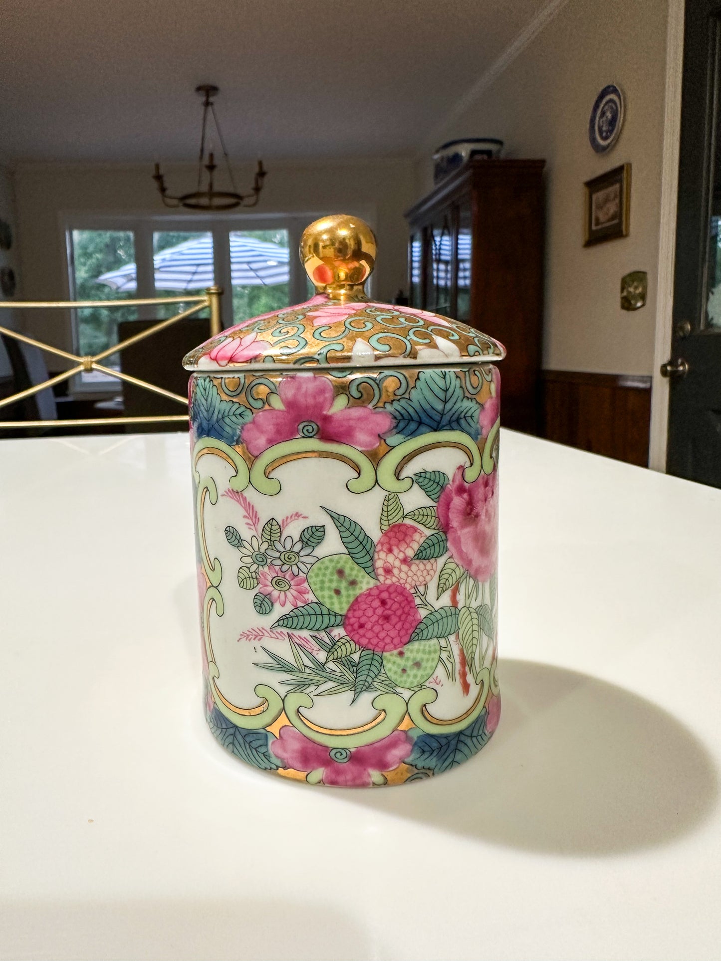 Famille Rose Lidded Jar