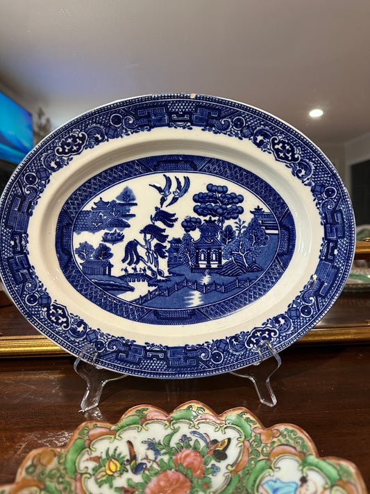 Small Blue Willow Platter