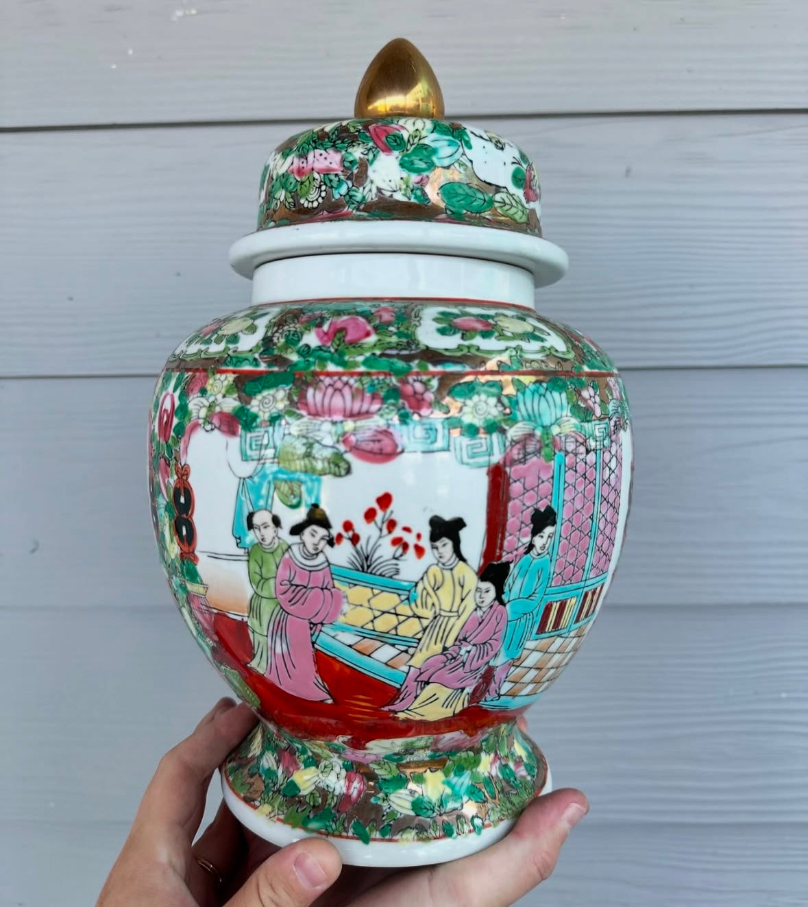 Famille Rose Ginger Jar