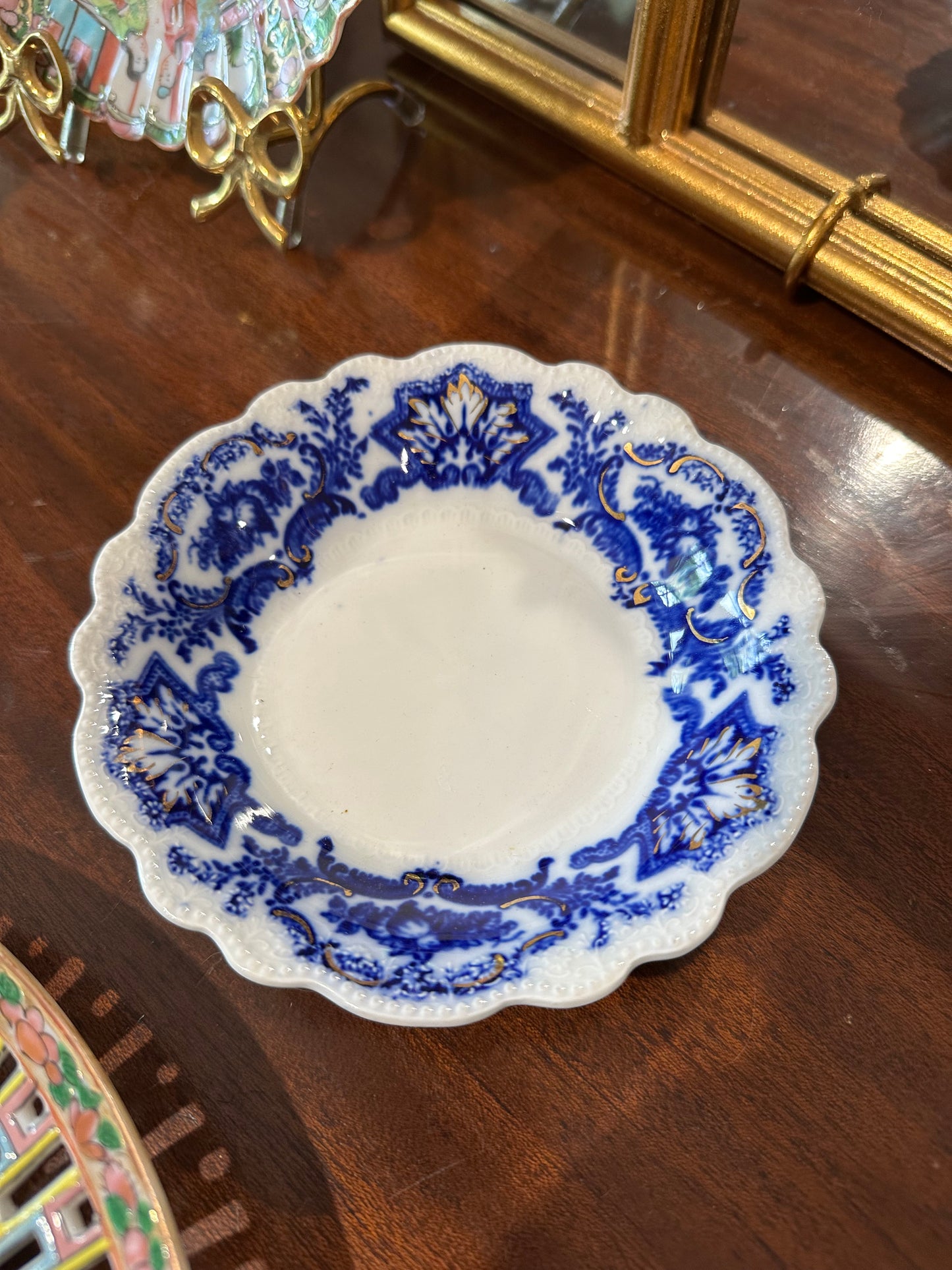 Flow Blue Trinket Bowl