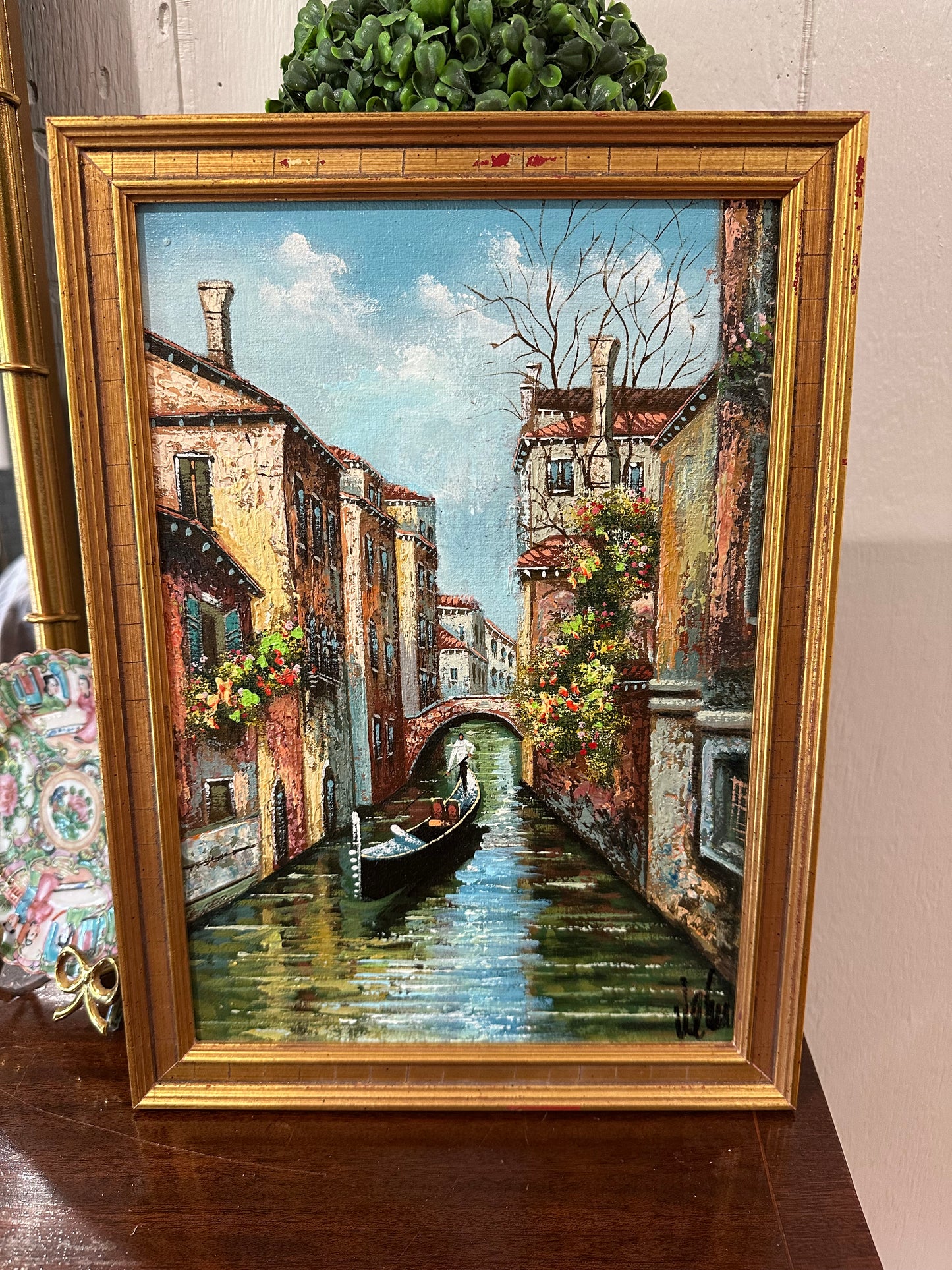 Framed Italian Oil Painting