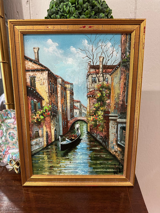 Framed Italian Oil Painting