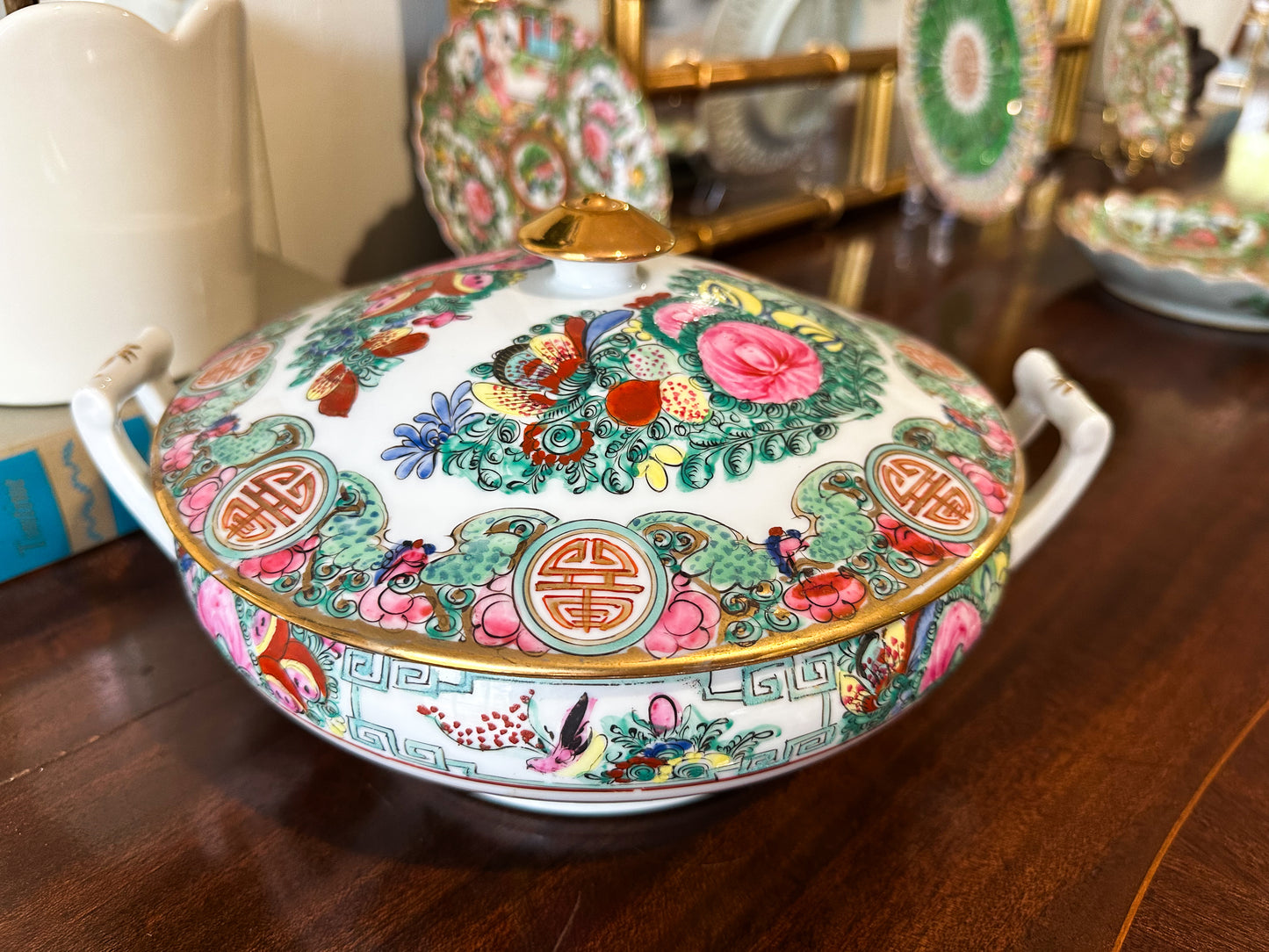 Rose Canton Tureen