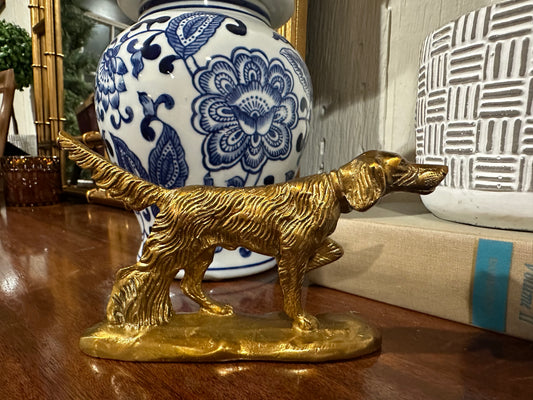 Brass Dog Paperweight