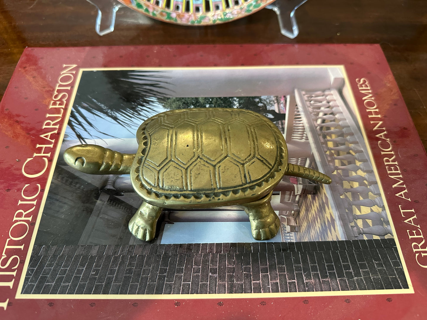 Brass Turtle Lidded Trinket Dish