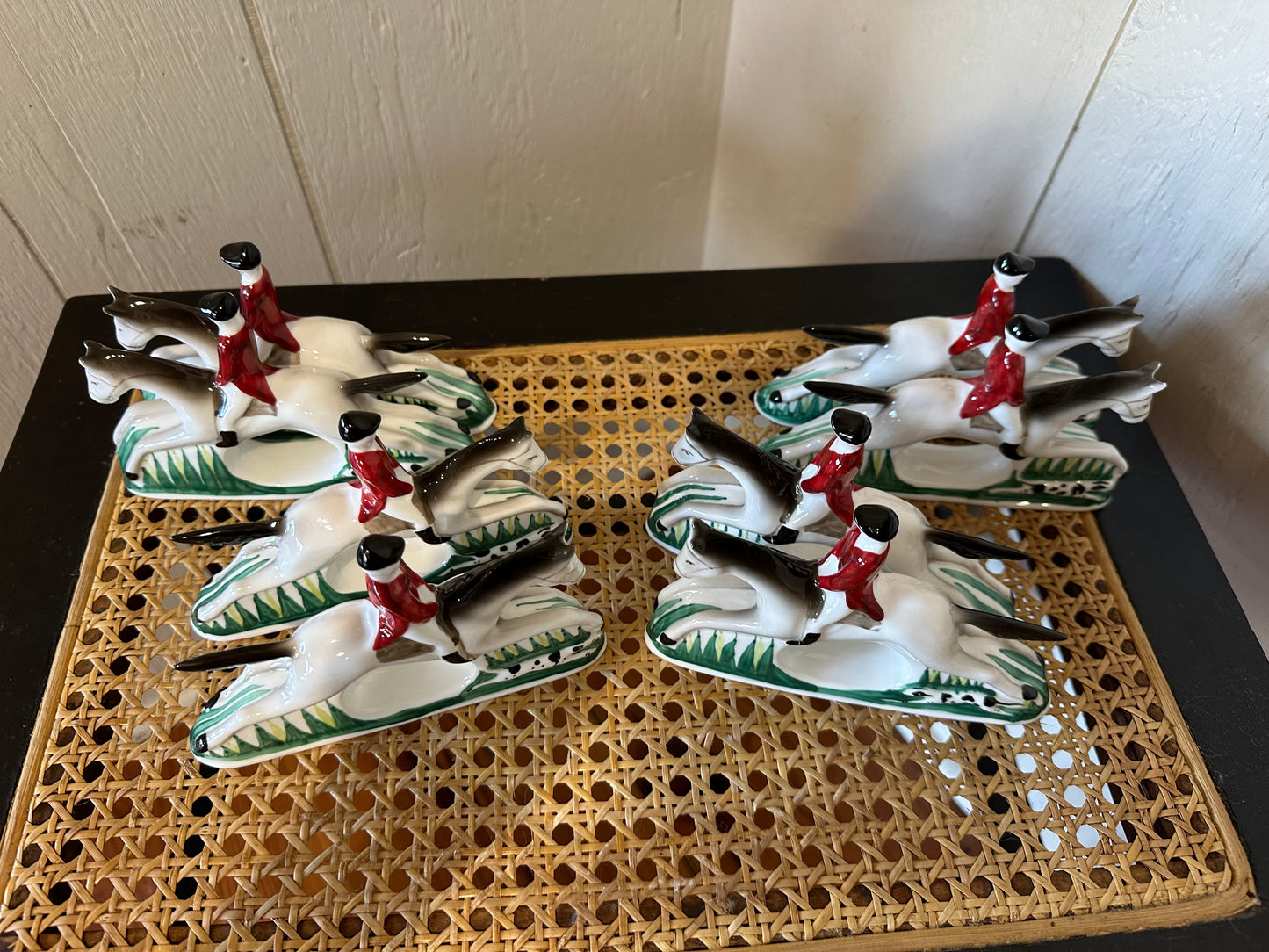 Set of 8 Fox Hunt Napkin Rings