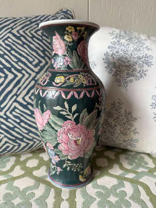 Green Floral Vase