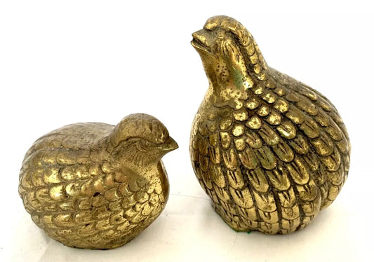 Brass Quail Pair