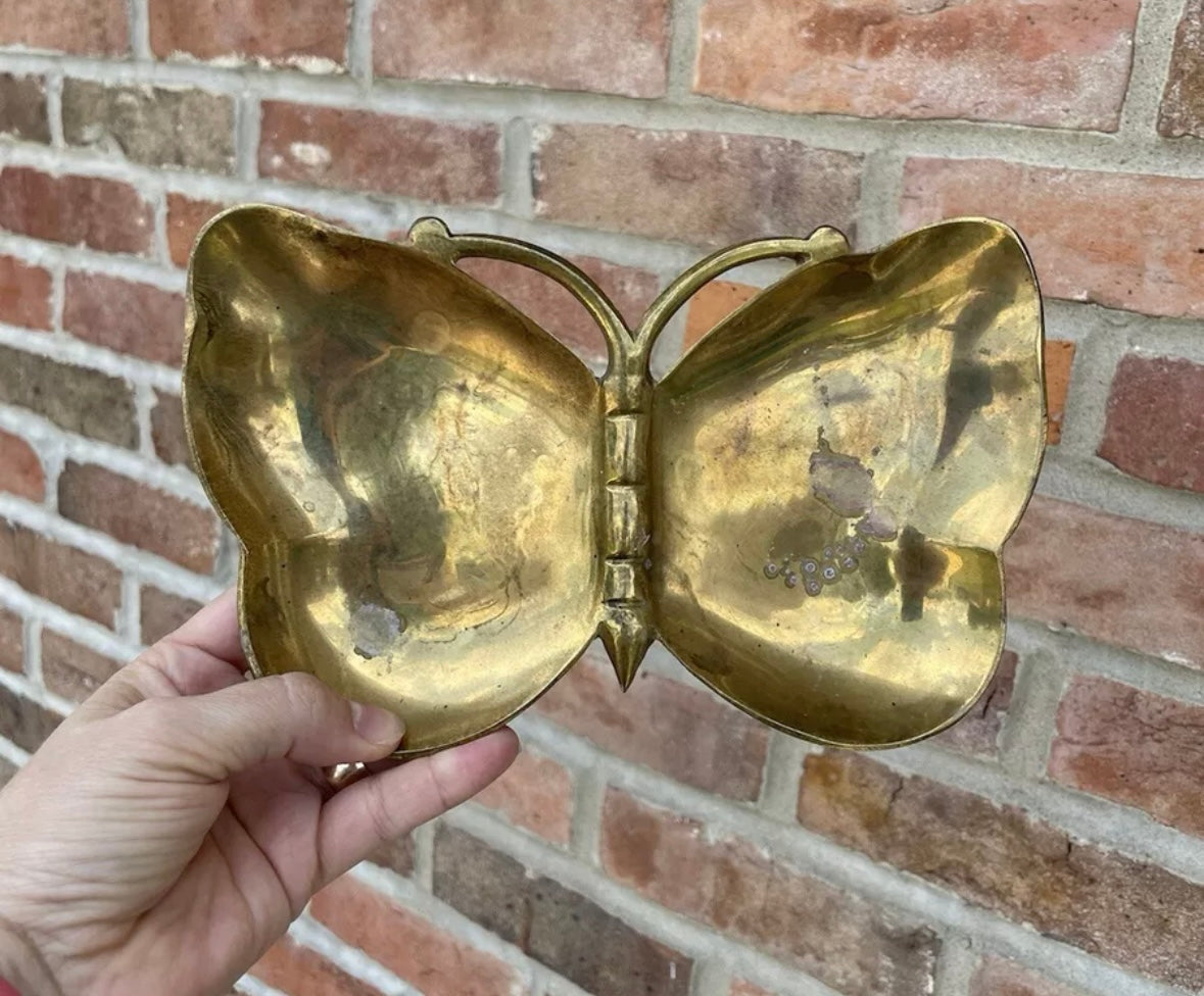 Butterfly Brass Trinket Dish