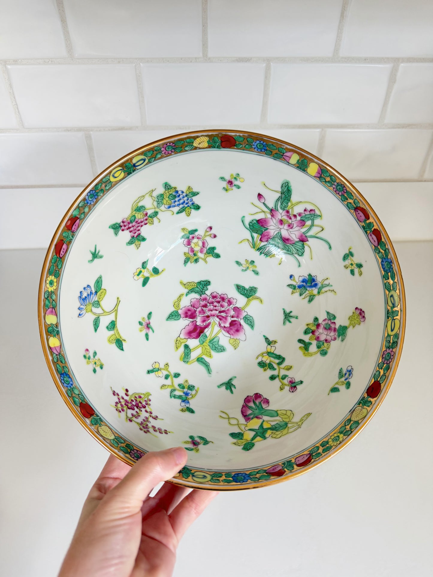 Famille Rose Style 10” Bowl
