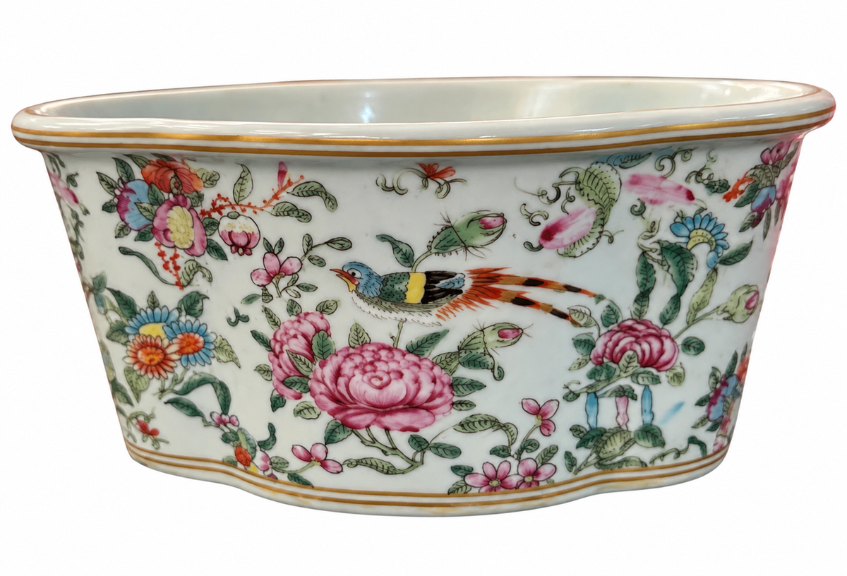 Rose Canton Cache Pot