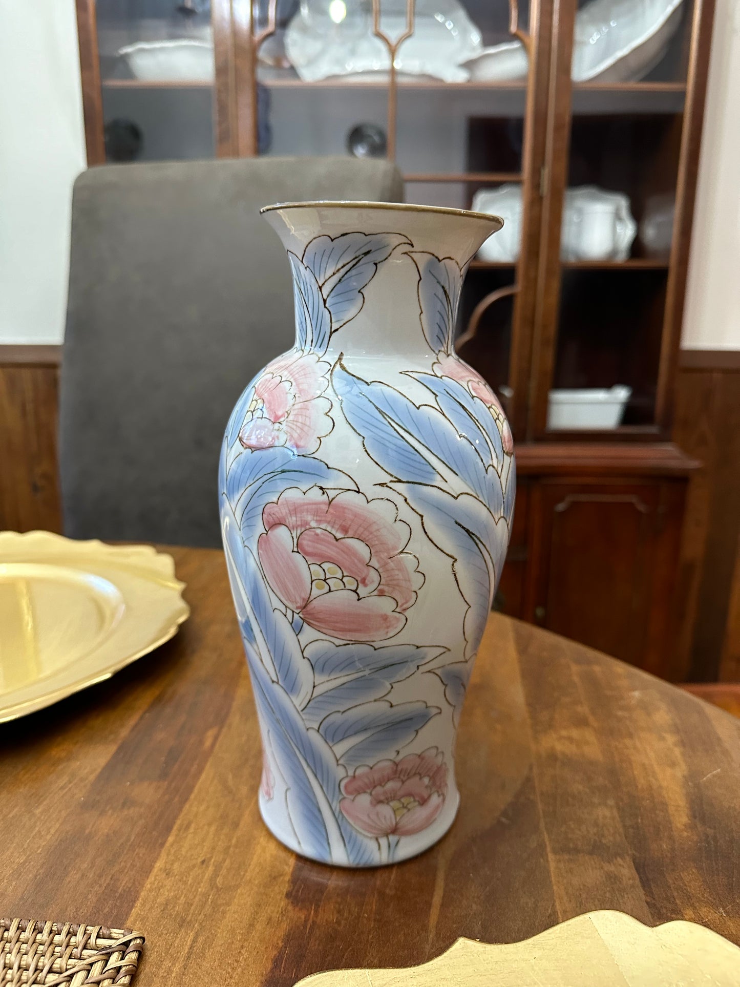 Pink & Blue Flower Vase