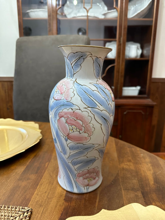 Pink & Blue Flower Vase