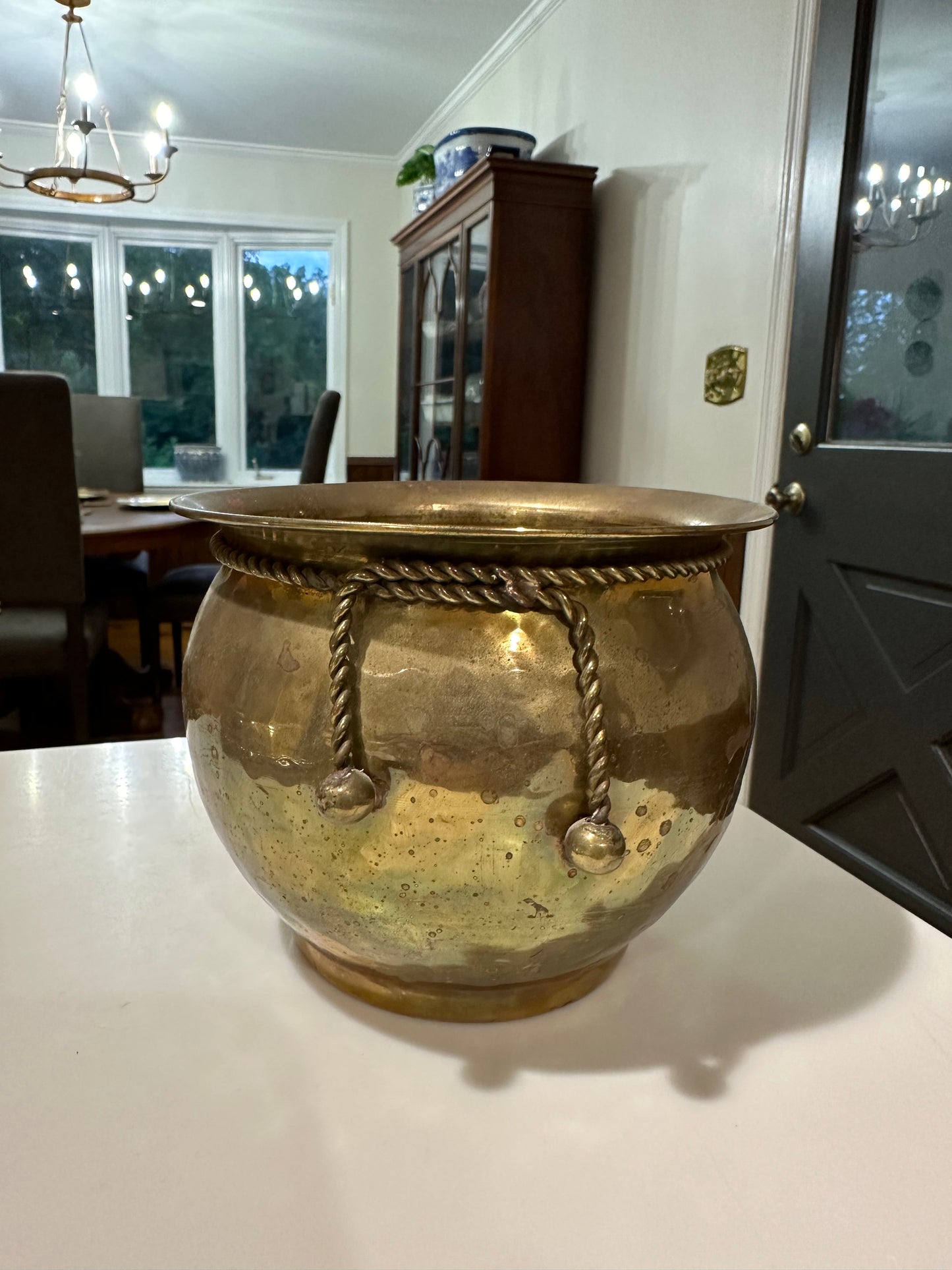 Mini Roped Brass Pot